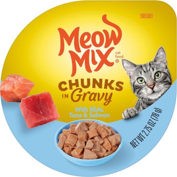 Meow Mix Seafood Favorites Chunks in Gravy Wet Cat Food Variety Pack, 2.75 Ounce (Pack of 12) - Image 5