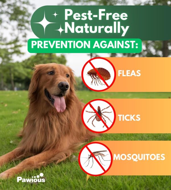 Flea and Tick Prevention for Dogs Chewables - Natural Dog Flea and Tick Control Supplement - Flea & Tick Chews for Dogs - All Life Stages - Made in USA - Image 3