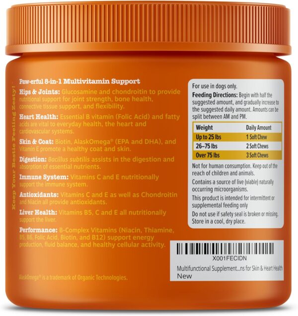 Zesty Paws Multivitamin Treats for Dogs - Glucosamine Chondroitin for Joint Support + Digestive Enzymes & Probiotics - Grain Free Dog Vitamin for Skin & Coat + Immune Health - Chicken Flavor - 90ct - Image 7