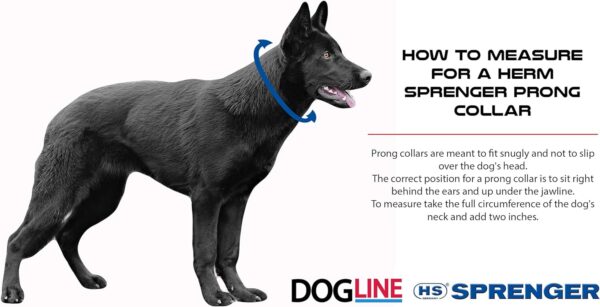 Herm Sprenger Prong Dog Training Collar Ultra-Plus Chrome Plated Steel Pet Pinch Anti Pull Collar for Dogs Made in Germany 22in x 3.0mm (Neck Size up to 18in) Medium - Image 3