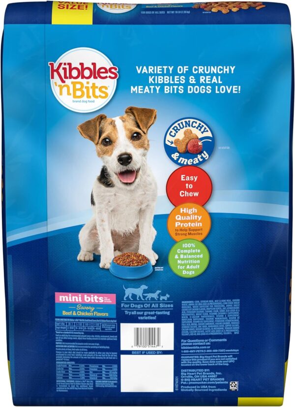 Kibbles 'N Bits Small Breed Mini Bits Savory Beef & Chicken Flavors Dog Food, 16-Pound(Pack of 1) - Image 4