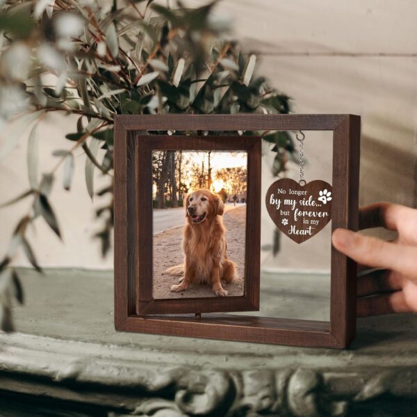 Pet Memorial Gifts for Dogs Cats - Rotating Wooden Picture Frame for 4x6 Photo - Dog Memorial Gifts for Loss of Dog - Loss of Dog Sympathy Gift - Dog Bereavement Remembrance Picture Frame - Image 5