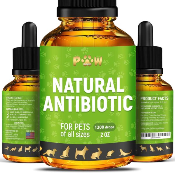 Herbal Antibiotics for Cats | Natural Herbal Dietary Supplement for Dogs | Cat Herbal Supplement | Herbal Antibiotics for Dogs | Pet Dietary Supplement |Herbal Dog Antibiotic | 2 Oz