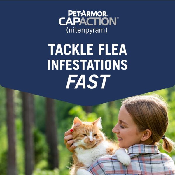 PetArmor CAPACTION (nitenpyram) Oral Flea Treatment for Cats, Fast Acting Tablets Start Killing Fleas in 30 Minutes, Cats 2-25 lbs, 6 Doses - Image 3