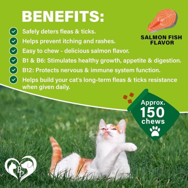 Flea and Tick Prevention Chewable Pills for Cats - Revolution Oral Flea Treatment for Pets - Pest Control & Natural Defense - Chewables Small Tablets Made in USA (Salmon Fish (for Cats)) - Image 4