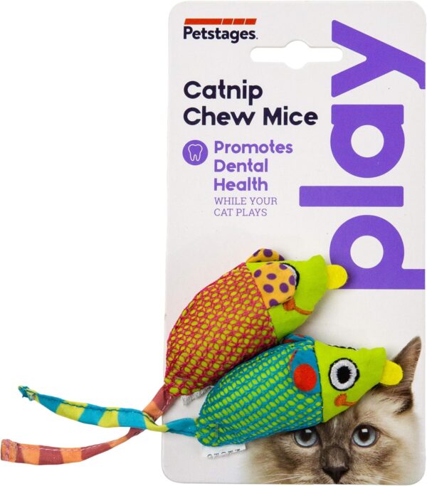 Catstages Catnip Chew Mice Dental Health Cat Toy - 2 Pack - Image 8