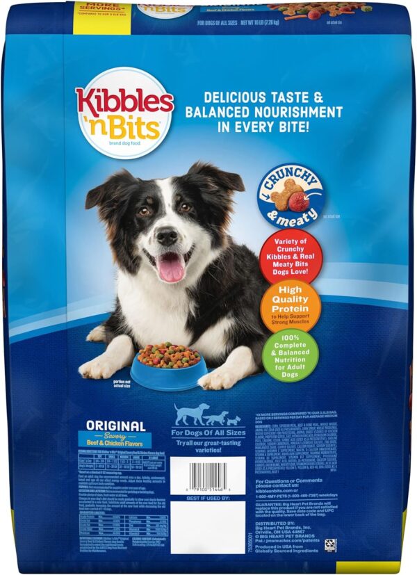 Kibbles 'N Bits Original Savory Beef & Chicken Flavors Dry Dog Food, 45 Pound Bag - Image 3