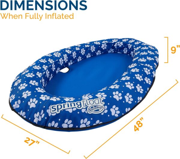 SwimWays Paddle Paws Spring Float Dog Raft, Small (0-65 lbs.) - Image 6