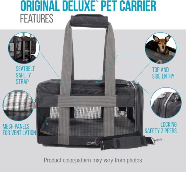 Sherpa Original Deluxe Travel Pet Carrier, Airline Approved & Guaranteed On Board - Charcoal Gray, Medium - Image 7