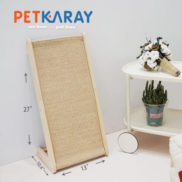 Cat Scratcher, Sisal Cat Scratching Ramp, L Shape Cat Scratch Pad for Indoor Cats, Wall Furniture Protector with Catnip (Large Size) - Image 2