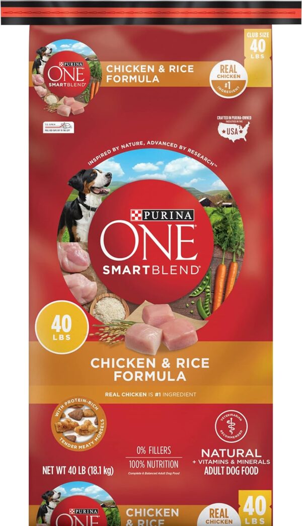 Purina ONE Chicken and Rice Formula Dry Dog Food - 40 lb. Bag