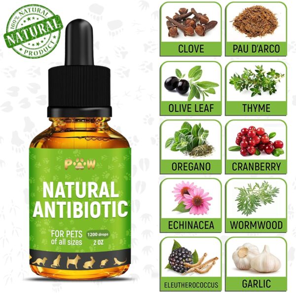 Herbal Antibiotics for Cats | Natural Herbal Dietary Supplement for Dogs | Cat Herbal Supplement | Herbal Antibiotics for Dogs | Pet Dietary Supplement |Herbal Dog Antibiotic | 2 Oz - Image 6