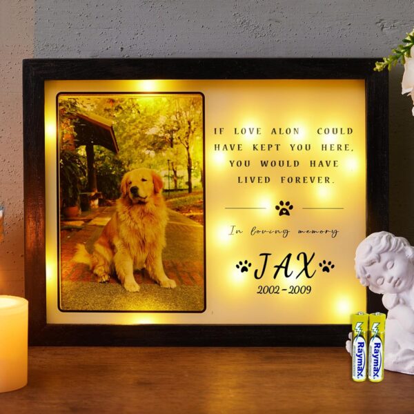 Pet Memorial Gift Memorial Picture Frame for Loss of Dog or Cat Black