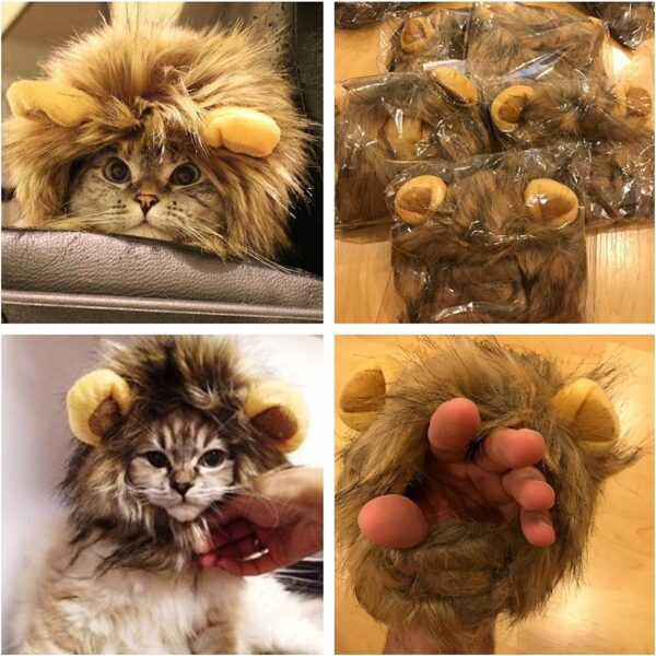 Lion Mane Costume for Cats - Image 2