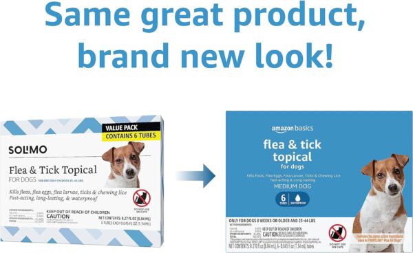 Amazon Basics Flea and Tick Topical Treatment for Medium Dogs (23-44 pounds), 6 Count (Previously Solimo) - Image 3