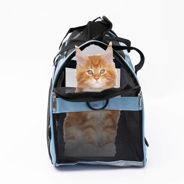 Pet Carrier Soft-Sided Carriers for Cat Carriers Dog Carrier for Small Medium Cats Dogs Puppies Pet Carrier Airline Approved up to 15 Lbs Cat Dog Pet Travel Carrier (Small, Blue) 1 - Image 2