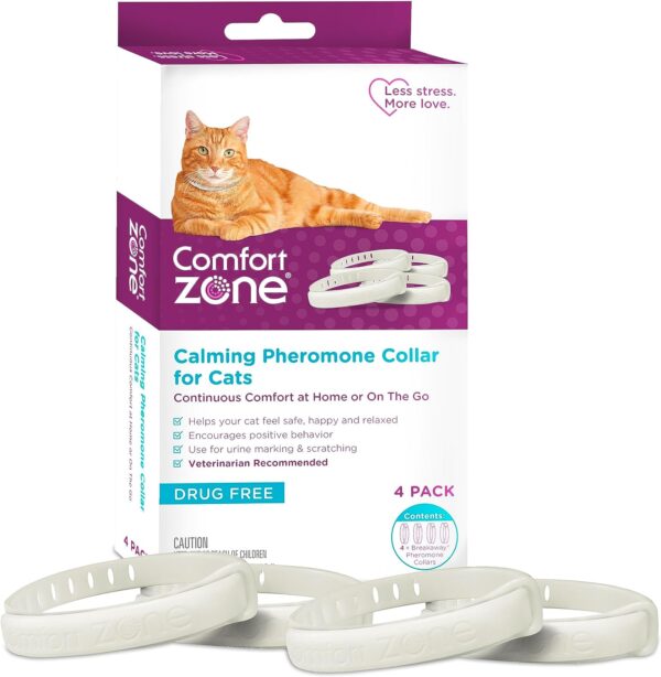 Comfort Zone Cat Calming Collar: 4-pack