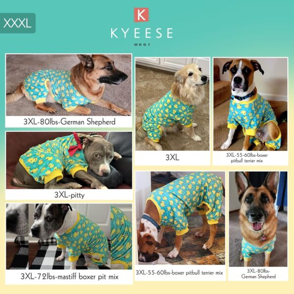 KYEESE Dog Pajama for Large Dogs Yellow Duck Soft Material Stretchable Dog Pajamas Onesie Dog Apparel - Image 3