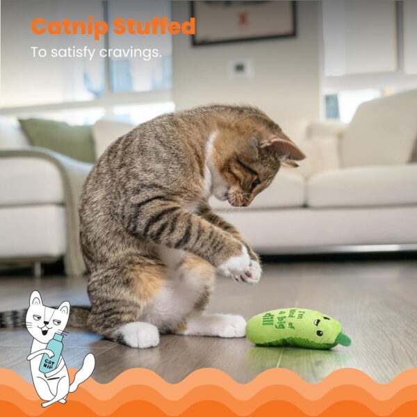 Catstages Crunchy Pickle Kicker Dental Catnip Cat Toy - Image 3