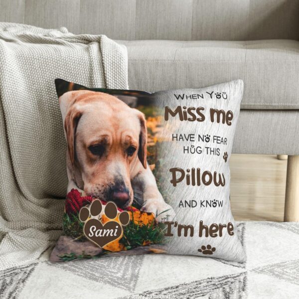 Personalized Pet Memorial Throw Pillow with Photo, Dog Memrial Gifts for Loss of Dog, Pet Memories Gifts for Dogs Dog Memorial Pillow Pet Loss Sympathy Gift Dog Bereavement Gifts - Image 6