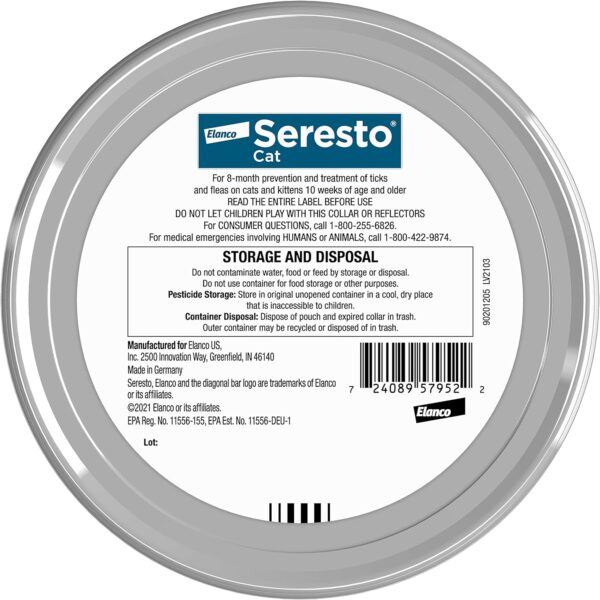 Seresto Cat Vet-Recommended Flea & Tick Treatment & Prevention Collar for Cats | 8 Months Protection - Image 2