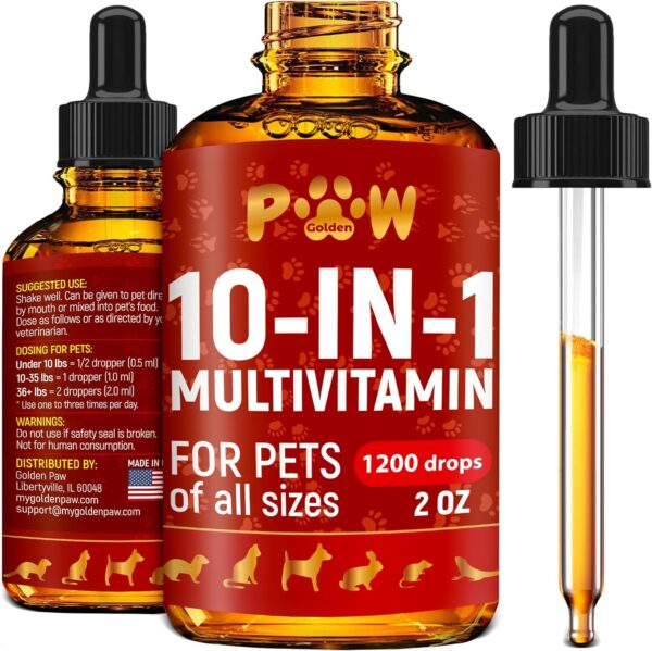 Cat and Dog Vitamins and Supplements | Dog Vitamin | Vitamins for Cats | Multivitamin for Dogs | Cat Supplements & Vitamins | Vitamins for Dogs | Natural Cat Vitamins | 2 oz