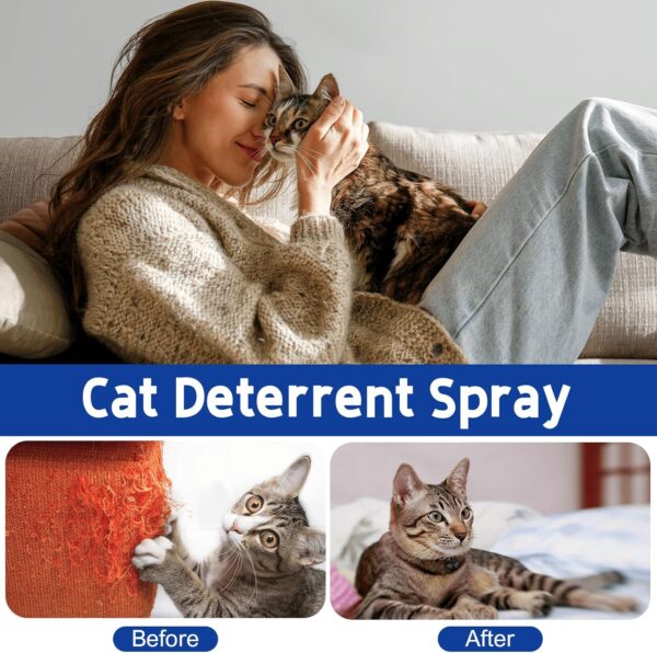 Cat Deterrent Spray. Cat Repellent Indoor for Cat and Kitten. Effective Cat Repellent Spray Training Aid for Furniture, Curtain, Sofa, Floor, Plant and More. Safe for Indoor & Outdoor Use. 120ML - Image 6