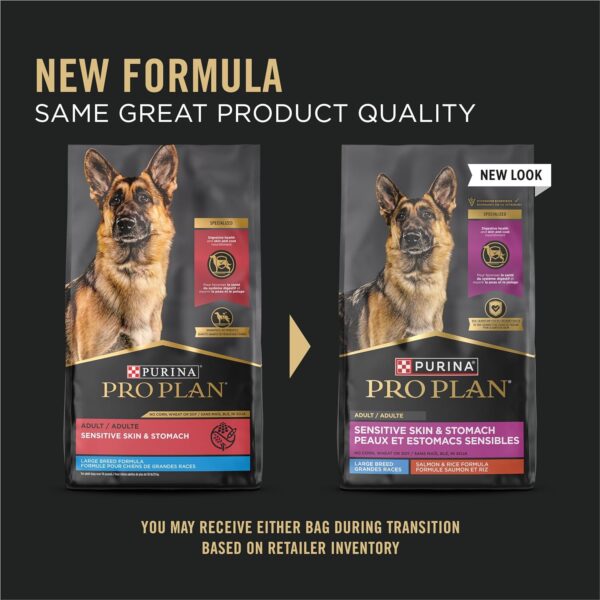 Purina Pro Plan Sensitive Skin and Stomach Dog Food Large Breed Salmon and Rice Formula - 24 lb. Bag - Image 2