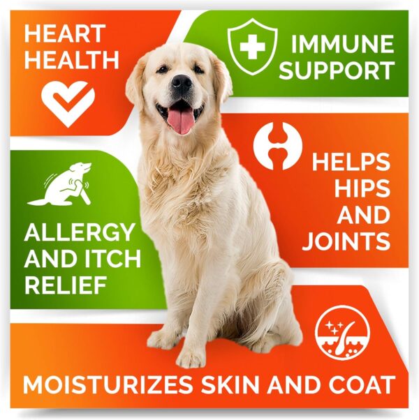 StrellaLab Fish Oil Omega 3 Treats for Dogs (180 Treats) - Allergy & Itch Relief - Skin & Coat Supplement - Joint Health - Wild Alaskan Salmon Oil - Shedding, Itchy Skin Relief - Omega 3 6 9 - EPA&DHA - Image 3