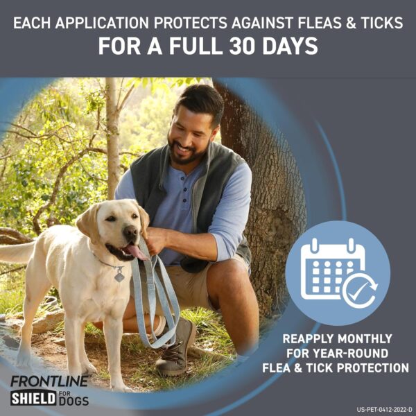 FRONTLINE Shield Flea & Tick Treatment for Large Dogs 41-80 lbs., Count of 3 - Image 5