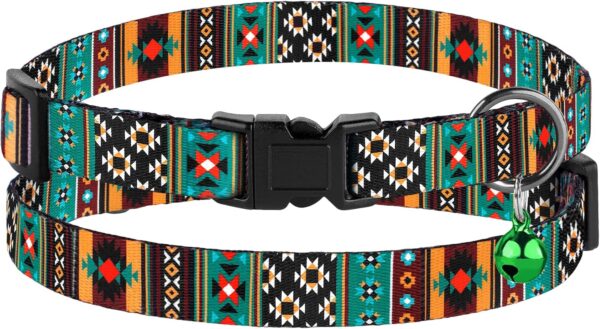 Cat Collar Breakaway 2PCS Adjustable Pattern Tribal Aztec Southwest Safety Pet Collars for Cats Kitten (Tribal + Southwest) - Image 6