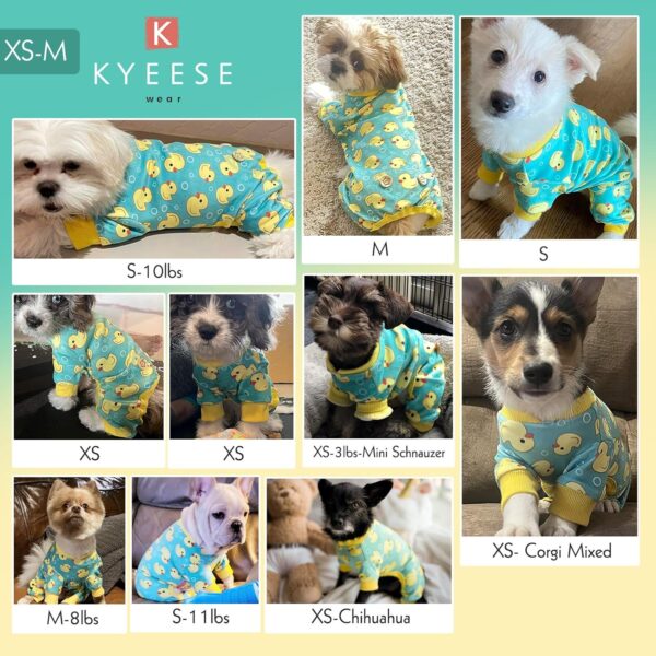 KYEESE Dogs Pajamas Yellow Duck for Small Dogs Soft Material Stretchable Dog Jammies Cat Pajamas Dog Apparel - Image 6