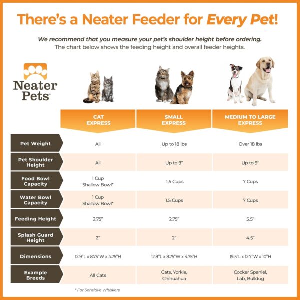 Neater Feeder - Express Model - Mess-Proof Dog Bowls (Small, Cappuccino) – Made in USA – Elevated, No Spill, Non-Tip, Non-Slip, Raised Stainless Steel Food & Water Pet Bowls - Image 6