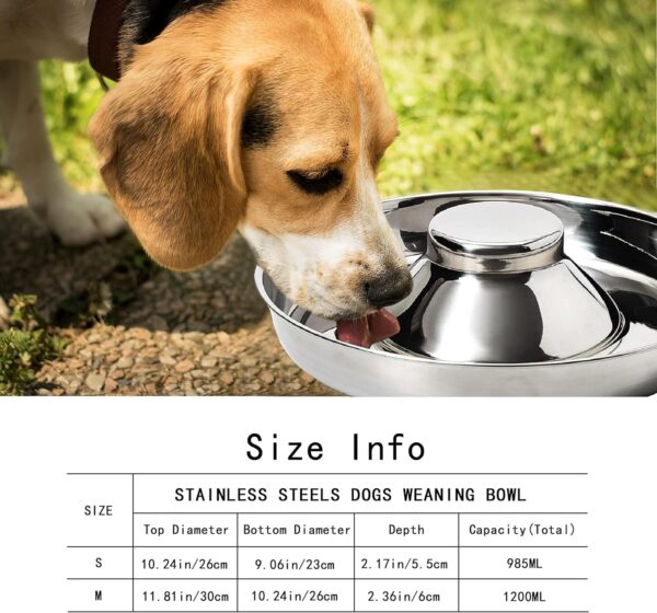 Stainless Steel Puppy Bowls, Set of 2 Puppy Feeder, Dog Food and Water Bowl, Food Feeding Weaning for Small Medium Large Dogs, Pets, M - Image 6