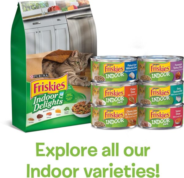 Purina Friskies Indoor Wet Cat Food Variety Pack, Indoor - (Pack of 24) 5.5 oz. Cans - Image 7