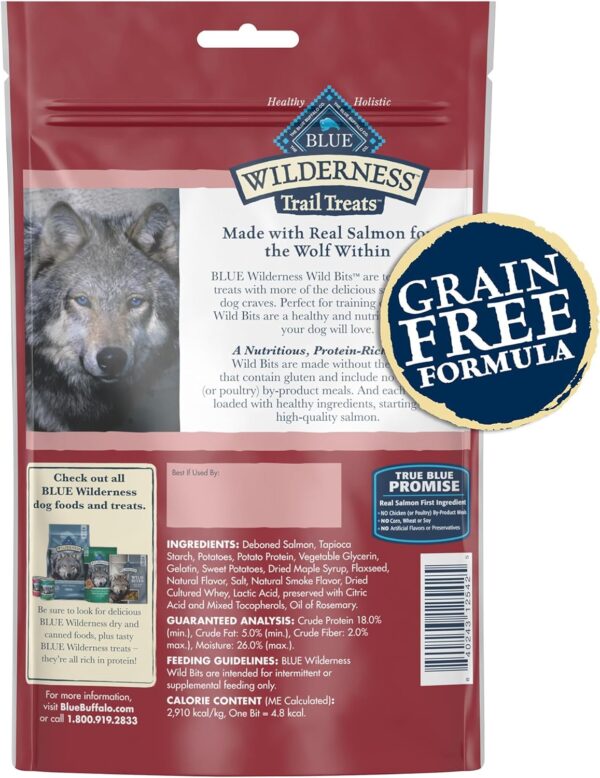 Blue Buffalo Wilderness Trail Treats Wild Bits Training Treats for Dogs, Grain-free Dog Treats, Salmon Recipe, 10-oz. Bag - Image 2