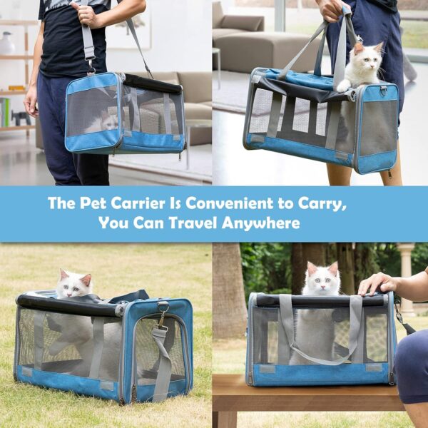 Pet Carrier for Large and Medium Cats, Soft-Sided Pet Carrier for Big Medium Cats and Puppy, Dog Carriers Cat Carriers Pet Privacy Protection Travel Carriers - Image 6