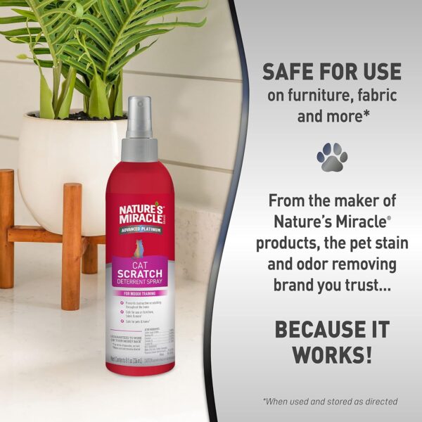 Nature's Miracle Advanced Platinum Cat Scratch Deterrent Spray, 8 Ounces, Discourages Destructive Scratching - Image 6