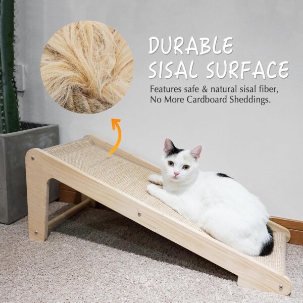 Cat Scratcher, Sisal Cat Scratching Ramp, L Shape Cat Scratch Pad for Indoor Cats, Wall Furniture Protector with Catnip (Large Size) - Image 6