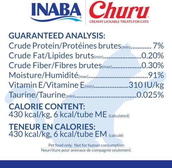 INABA Churu Cat Treats, Grain-Free, Lickable, Squeezable Creamy Purée Cat Treat/Topper with Vitamin E & Taurine, 0.5 Ounces Each Tube, 50 Tubes, Tuna & Chicken Variety - Image 8