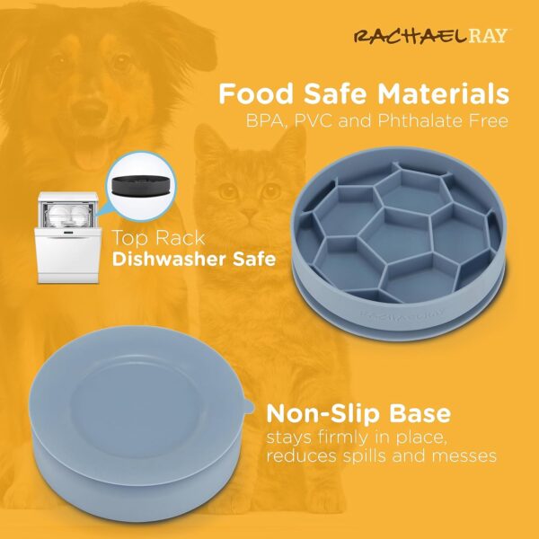 Rachael Ray Slow Feeding Dog Bowl – Slow Feeder Dog Bowls, Silicone Non-Slip Dog Bowls for Small Dogs, Medium Dogs, and Large Dogs, Perfect Dog Feeder, Easy to Clean Dog Food Bowl, Fun Dog Slow Feeder - Image 5