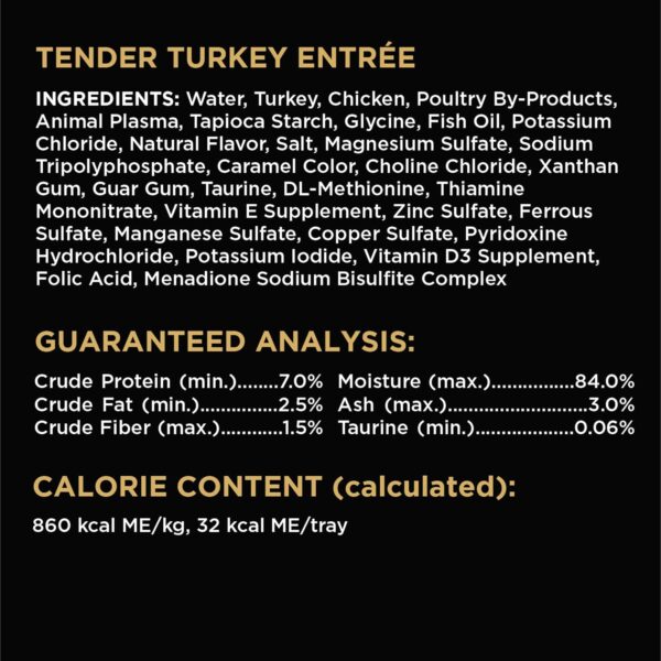 SHEBA Perfect Portions Cuts in Gravy Wet Cat Food Trays (24 Count, 48 Servings), Roasted Chicken, Gourmet Salmon and Tender Turkey Entrée Variety Pack, Easy Peel Twin-Pack Trays - Image 6