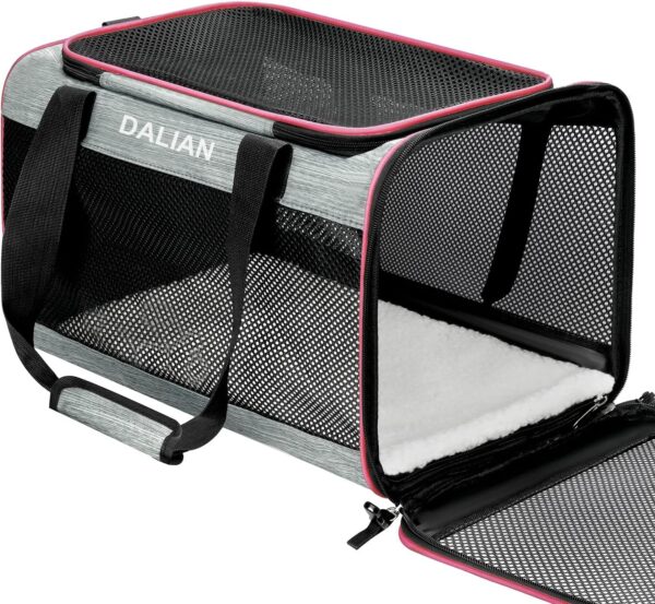 DALIAN Dog ​Soft-Sided Carriers, Airline Approved Pet Carrier for Travel, Maximum Pet Weight 18 Pounds