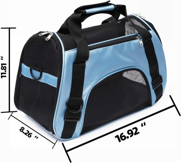 Pet Carrier Soft-Sided Carriers for Cat Carriers Dog Carrier for Small Medium Cats Dogs Puppies Pet Carrier Airline Approved up to 15 Lbs Cat Dog Pet Travel Carrier (Small, Blue) 1 - Image 6