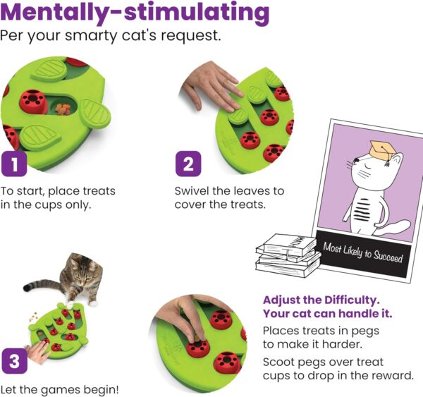 Catstages by Nina Ottosson Buggin' Out Puzzle & Play - Interactive Cat Treat Puzzle - Image 6