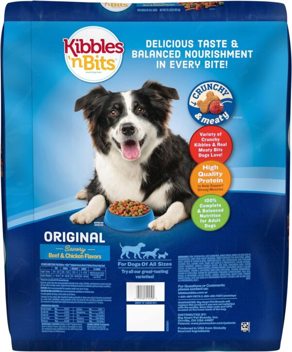 Kibbles 'n Bits Original Savory Beef & Chicken Flavor Dry Dog Food, 31 Pound Bag - Image 4