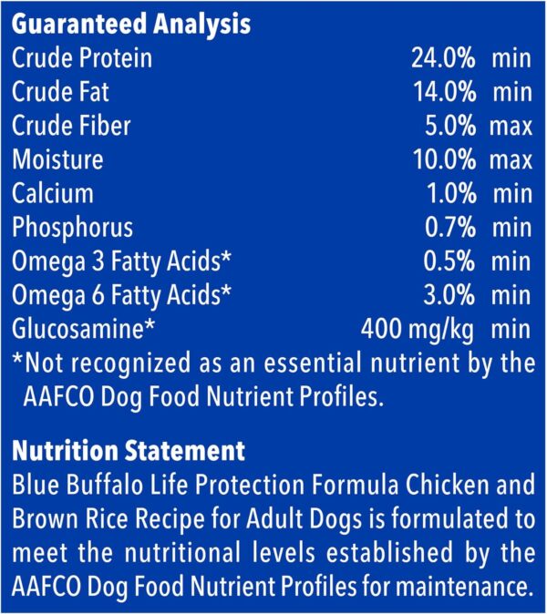 Blue Buffalo Life Protection Formula Natural Adult Dry Dog Food, Chicken and Brown Rice 30-lb - Image 9