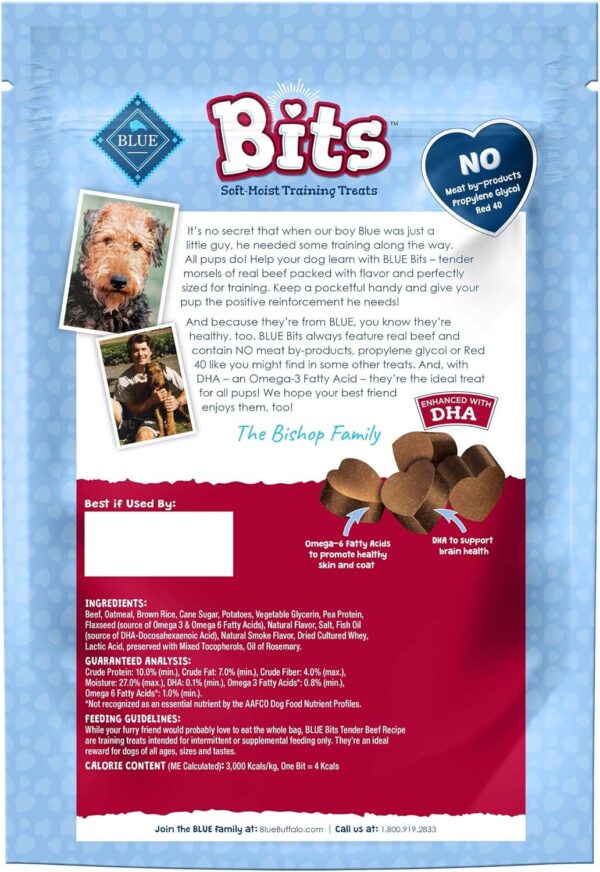 Blue Buffalo BLUE Bits Natural Soft-Moist Training Dog Treats, Beef Recipe 19-oz Bag - Image 2