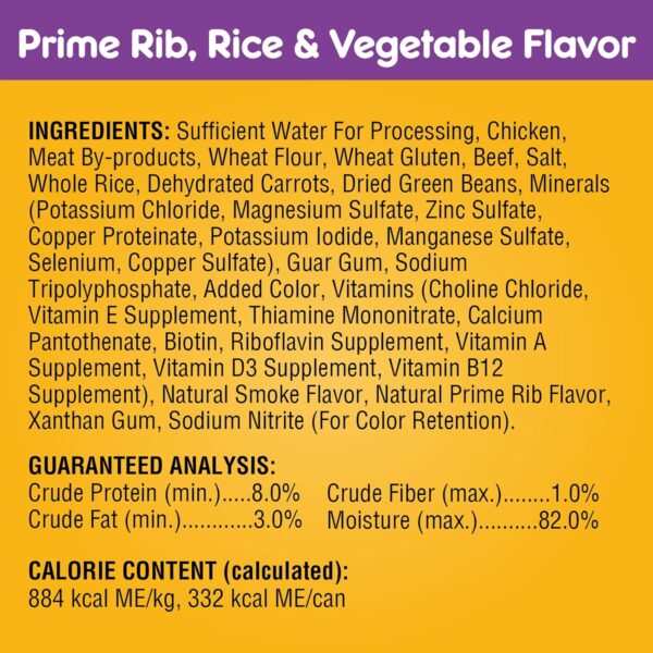 PEDIGREE CHOICE CUTS IN GRAVY Adult Canned Soft Wet Dog Food Variety Pack, Prime Rib, Rice & Vegetable Flavor and Roasted Chicken, 13.2 oz. Cans (Pack of 12) - Image 4