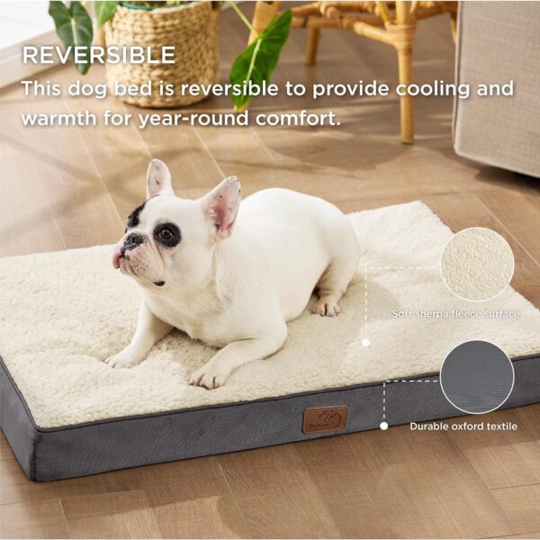 Bedsure Medium Dog Bed for Medium Dogs - Orthopedic Dog Beds with Removable Washable Cover, Egg Crate Foam Pet Bed Mat, Suitable for Dogs Up to 35lbs - Image 2